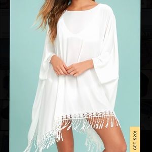 To the hills crochet ivory cover up